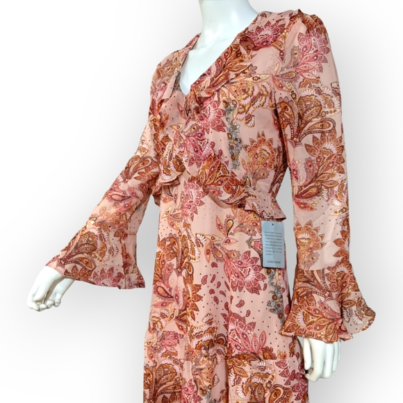 Julia Jordan Long Sleeve Pink Multi Tiered Dress, 4 - Picture 8 of 13